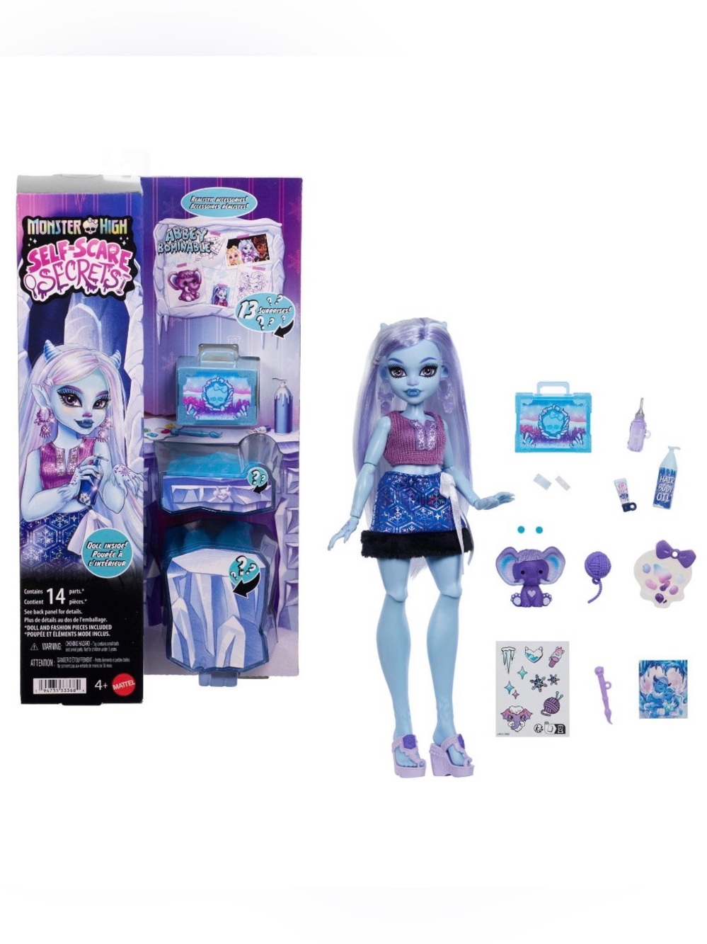 Mattel Monster High Abbey Bominable Doll - Blue & Purple Outfit